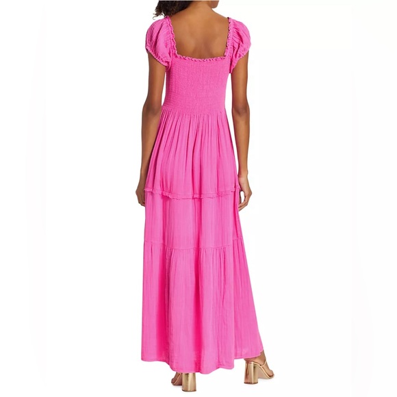 LoveShackFancy π Barbie Pink Smocked Maxi Dress - Picture 5 of 11